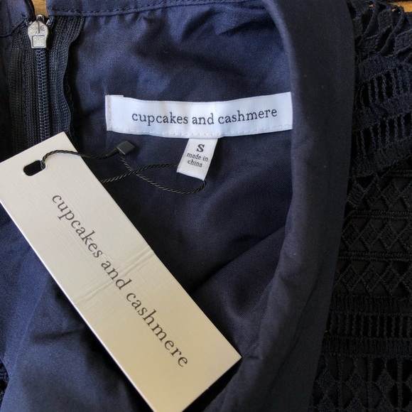 Cupcakes & Cashmere Preppy Navy collared mini dress - Picture 7 of 9